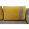 Kinyitható kanapé, szürke-barna|sárga, BOLIVIA