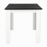 Étkezőasztal, fehér|fekete, 120x80 cm, KRAZ