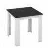 Étkezőasztal, fehér|fekete, 80x80 cm, KRAZ