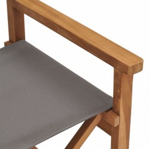 Szürke tömör tíkfa rendezői szék