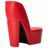 Piros magas sarkú cipő formájú műbőr szék