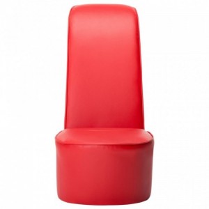 Piros magas sarkú cipő formájú műbőr szék