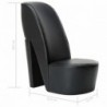 Fekete magas sarkú cipő formájú műbőr szék
