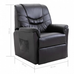 Fekete műbőr dönthető szék