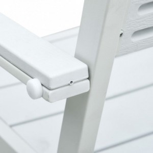 4 darab fehér fautánzatú HDPE kerti szék