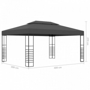 Antracitszürke pavilon 3 x 4 m