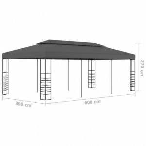 Antracitszürke pavilon 3 x 6 m