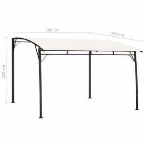 Krémszínű kerti napellenző 3 x 3 x 2,55 m