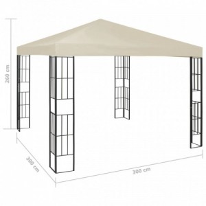 Krémszínű pavilon 3 x 3 m