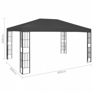 Antracitszürke pavilon 3 x 4 m