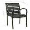 2 db fekete acél és WPC kerti szék