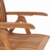 6 db dönthető tömör tíkfa kerti szék párnával