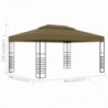 Tópszínű pavilon 3 x 4 m 180 g|m²