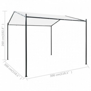 Fehér pavilon 3 x 3 x 2,6 m 180 g|m²