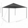 Antracitszürke pavilon 4 x 4 x 3 m 180 g|m²