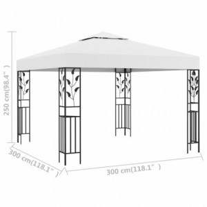 Fehér pavilon 3 x 3 m 180 g|m²