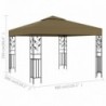 Tópszínű pavilon 3 x 3 m 180 g|m²