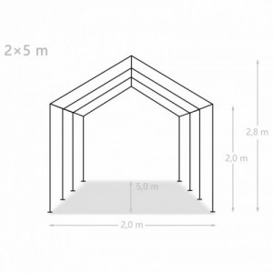 Fehér PE partisátor 2 x 5 m