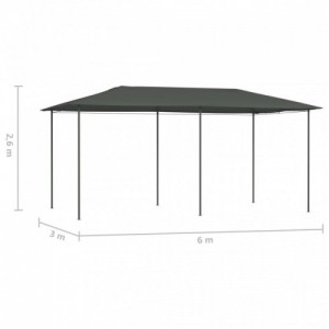 Antracitszürke pavilon 2,98 x 5,3 x 2,59 m 160 g|m²