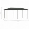 Antracitszürke pavilon 2,98 x 5,3 x 2,59 m 160 g|m²