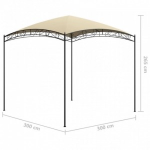 Krémszínű pavilon 3 x 3 x 2,65 m 180 g|m²