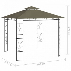 Tópszínű pavilon 3 x 3 x 2,7 m 160 g|m²