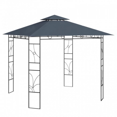 Antracitszürke pavilon 3 x 3 x 2,7 m 160 g|m²