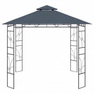 Antracitszürke pavilon 3 x 3 x 2,7 m 160 g|m²