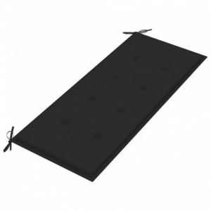 Tömör tíkfa Batavia pad fekete párnával 120 cm