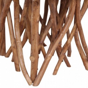 Tömör fa rönk dohányzóasztal 40 x 40 x 40 cm