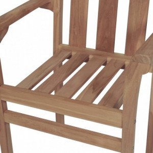 6 db rakásolható tömör tíkfa kerti szék