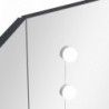 Szürke sarok fésülködőasztal LED világítással 111x54x141,5 cm
