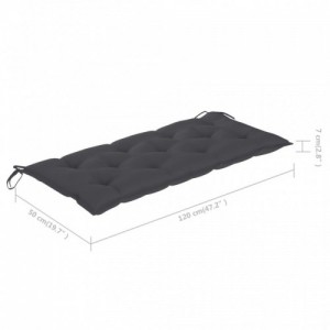 Bambusz kerti pad párnával 120 cm