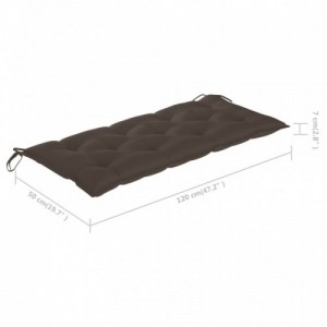 Bambusz kerti pad párnával 120 cm