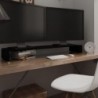 Fekete üveg TV|monitor állvány 120x30x13 cm