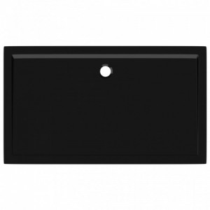 Téglalap alakú fekete ABS zuhanytálca 70 x 120 cm