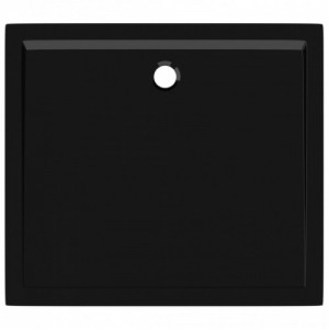 Téglalap alakú fekete ABS zuhanytálca 80 x 90 cm
