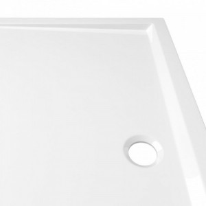 Téglalap alakú fehér ABS zuhanytálca 80 x 120 cm