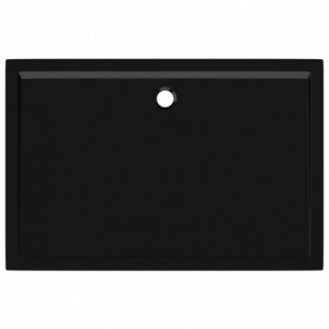 Téglalap alakú fekete ABS zuhanytálca 80 x 120 cm