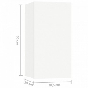 7 db fehér szerelt fa TV-szekrény 30,5 x 30 x 60 cm