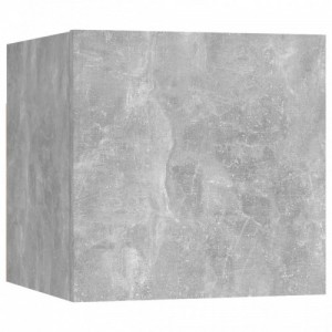 8 db betonszürke falra szerelhető TV-szekrény 30,5 x 30 x 30 cm