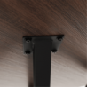 Étkezőasztal, sötét tölgy|fekete, átmérő 120 cm, MEDOR
