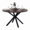 Étkezőasztal, sötét tölgy|fekete, átmérő 120 cm, MEDOR