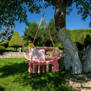 Függő szék, pamut+fém|rózsaszín, AMADO 2 NEW