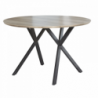 Étkezőasztal, szürke tölgy|fekete, átmérő 100 cm, AKTON
