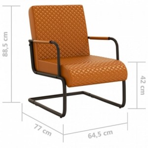 Barna konzolos műbőr szék