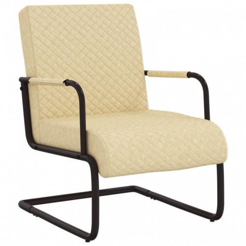 Krémszínű konzolos műbőr szék