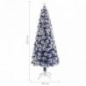 Fehér és kék száloptikás megvilágított műkarácsonyfa 210 cm