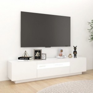 Fehér TV-szekrény LED-lámpákkal 180 x 35 x 40 cm