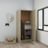 Sonoma-tölgy színű szerelt fa ruhásszekrény 82,5x51,5x180 cm